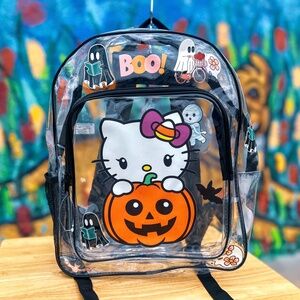 HELLOKITTY HALLOWEEN clear backpack with High Quality 3D Vinyl 15”x12”